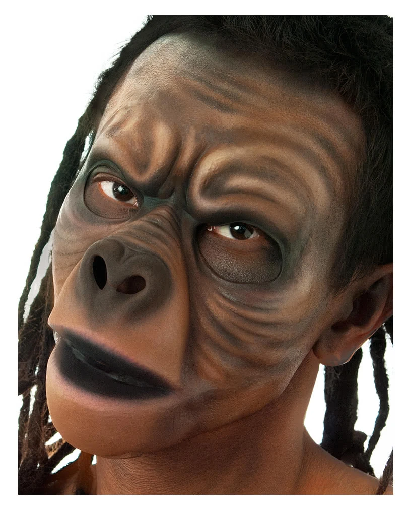 Affen Latex Applikation Braun 3 Affen Latex Applikation Braun