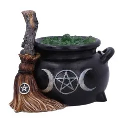 Brodelnder Hexenkessel Deko Mit LED 14,5cm