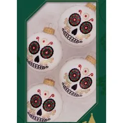Sugar Skull Halloween Christbaumkugeln Ø6,5cm 4 Stück