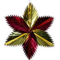 Deko Stern Rot Gold