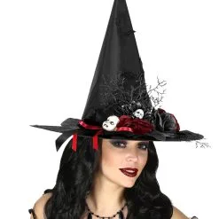 Magier Verkaufsladen -Magier Verkaufsladen hexenhut mit fledermaeusen und puppenkoepfe witch hat with bats roses and doll heads 39145 02