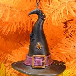 Hexenhut Christbaumkugel 8,9cm -Magier Verkaufsladen hexenhut weihnachtskugel halloween und horror weihnachtsdeko witch hat ornament 54756 4