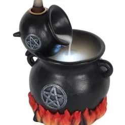 2 Hexenkessel Backflow Räucherkegel Halter Mit LED