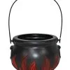 Hexenkessel Mit Flammen Verzierung 18 Cm -Magier Verkaufsladen hexenkessel mit flammen motiv witch kettle with flames halloween deko 39312 01