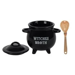 Hexenkessel Mit Löffel Als Suppenschale -Magier Verkaufsladen hexenkessel mit loeffel als suppenschuessel witches cauldron soup bowl with spoon halloween tischdeko 50657 03