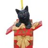 Katze In Geschenk Weihnachtskugel 9cm 1 Katze In Geschenk Weihnachtskugel 9cm -Magier Verkaufsladen katzen geschenk weihnachtskugel gothic weihnachtsdeko und wohnaccessoires gothic cat ornament 52306