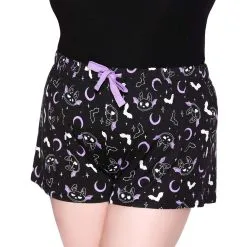 Batty Shorts Schlafhose KILLSTAR -Magier Verkaufsladen killstar batty shorts schlafhose batty shorts sleepwear gothic bekleidung gothic accessoire 50875 03