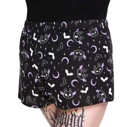 Batty Shorts Schlafhose KILLSTAR -Magier Verkaufsladen killstar batty shorts schlafhose batty shorts sleepwear gothic bekleidung gothic accessoire 50875 04