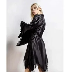 Devils Lullaby Satin Robe KILLSTAR -Magier Verkaufsladen killstar devils lullabz satin robe killstar gothic mode 51844 04