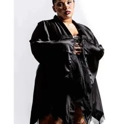 Devils Lullaby Satin Robe KILLSTAR -Magier Verkaufsladen killstar devils lullabz satin robe killstar gothic mode 51844 05