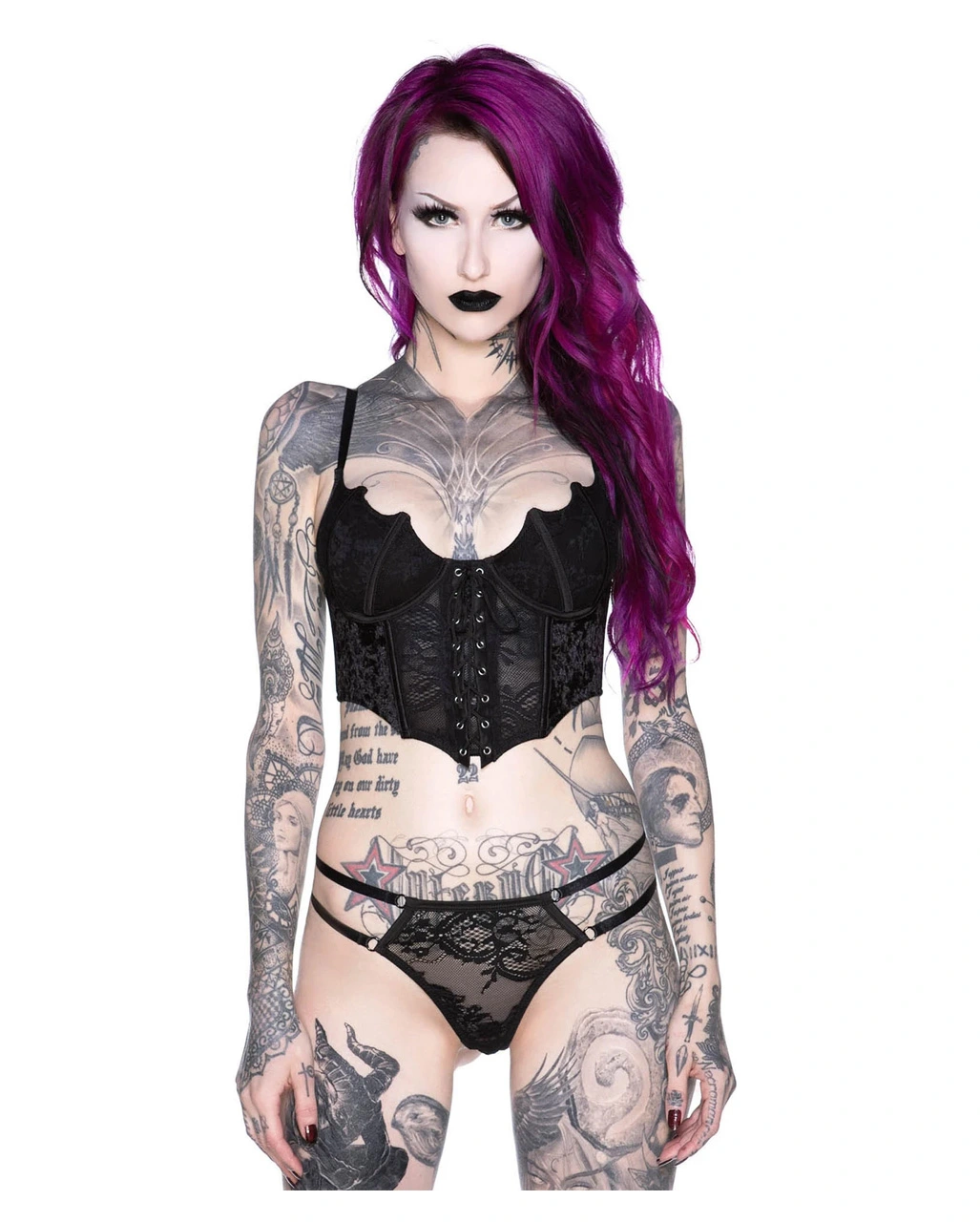 Fledermaus Spitzen Bustier KILLSTAR 4 Fledermaus Spitzen Bustier KILLSTAR – Bild 2