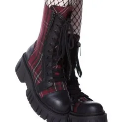 Kill The Bucket Schottenmuster Stiefel KILLSTAR