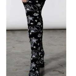 Purr Off Overknee Strümpfe KILLSTAR -Magier Verkaufsladen killstar purr off overknee struempfe killstar purr off overknee socks gothic mode gothic fashion 52114 02