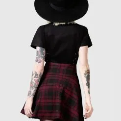 Study Hell Suspender Skirt Rot KILLSTAR -Magier Verkaufsladen killstar study hell suspender skirt rot killstar mode gothic rock gothic bekleidung gothic mode gothic fashion gothic accessoires und geschenkartikel 54043 1