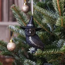 Owlocen Hexeneule Christbaumkugel 12cm -Magier Verkaufsladen owlocen hexeneule weihnachtskugel owlocen hanging ornament gothic weihnachtskollektion 51091 07