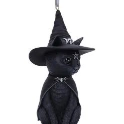 Purrah Hexenkatze Christbaumkugel 11cm -Magier Verkaufsladen purrah hexenkatze weihnachtskugel gothic christbaumkugel purrah witch cat hanging ornament 51092 04
