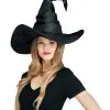 Schwarzer Hexenhut Mit Gebogener Spitze -Magier Verkaufsladen schwarzer hexenhut mit kurviger spitze schwarzer hexenhut mit gebogener spitze curved cone witch hat 51858 01