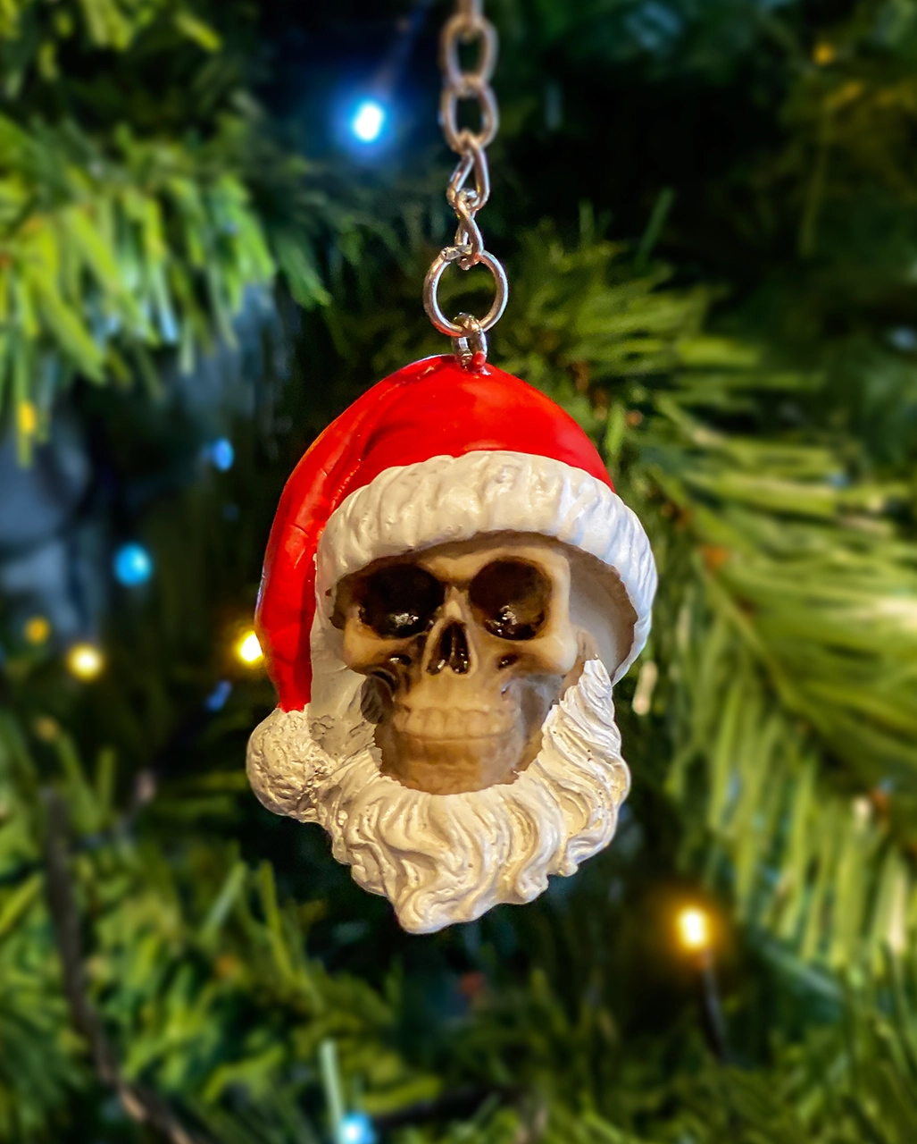 Schlüsselanhänger Totenkopf Weihnachtsmann 4 Schlüsselanhänger Totenkopf Weihnachtsmann – Bild 2