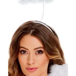 Weißer Heiligenschein Mit Federn